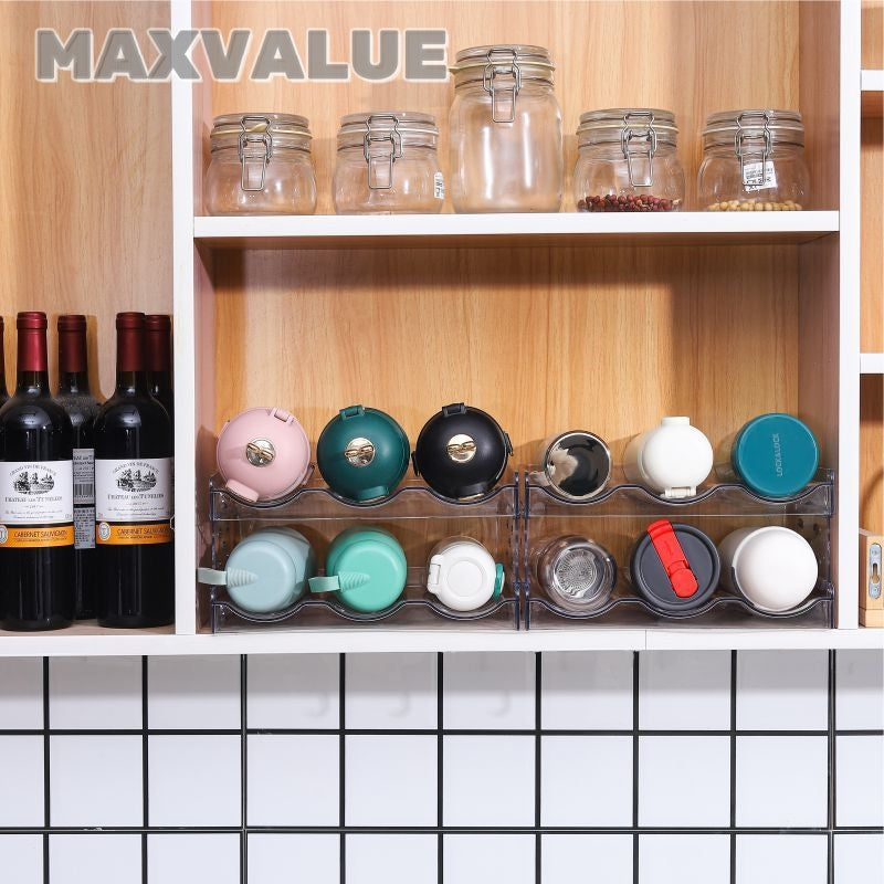 Wine Rack Water Flask Bottle Organizer Thermos Holder Multi-layer Transparent Fridge Organiser