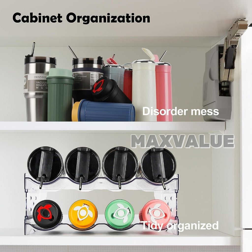 Wine Rack Water Flask Bottle Organizer Thermos Holder Multi-layer Transparent Fridge Organiser